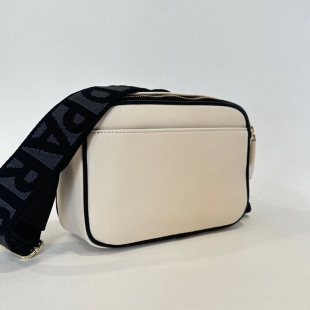 Karl Lagerfeld White and Black Crossbody Camera Bag with Iconic Cartoon Motif - Picture 12 of 12